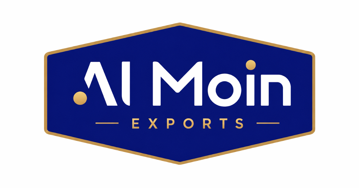 A professional B2B procurement manager reviewing a shipment of natural pet treats in a modern warehouse setting, with Al Moin Exports branding subtly visible.